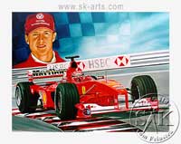 Auftragsmalerei Ferrari Schumacher